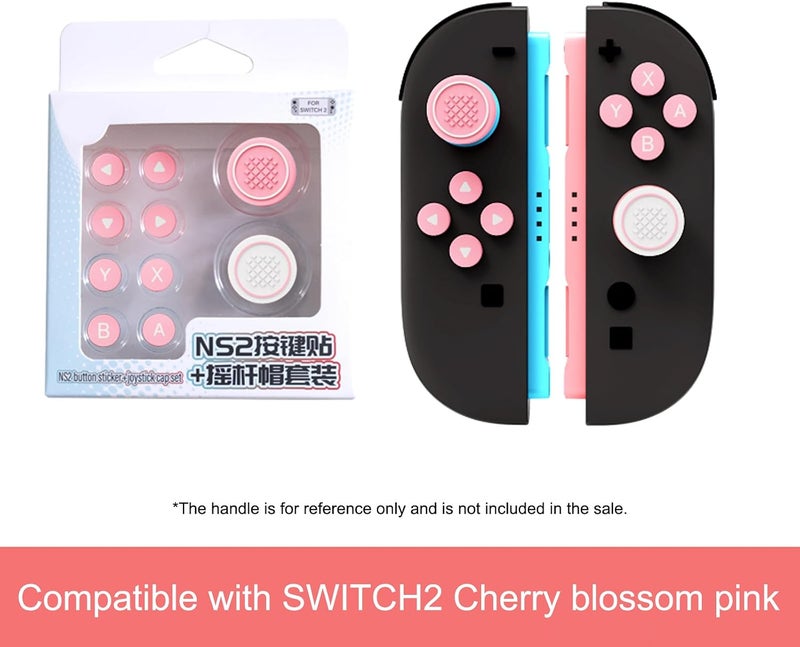 مجموعة إكسسوارات حقيبة السفر لجهاز Nintendo Switch 2 (2025). حامل مجمع إكسسوارات صلب محمول عالي السعة، واقي شاشين، ملصق أزرار ABXY، مجموعة مقابض الإبهام (وردي) - Image 4