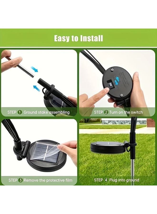 Solar Firefly Garden Lights 6 LED Warm White All Weather Outdoor Decor - Image 4