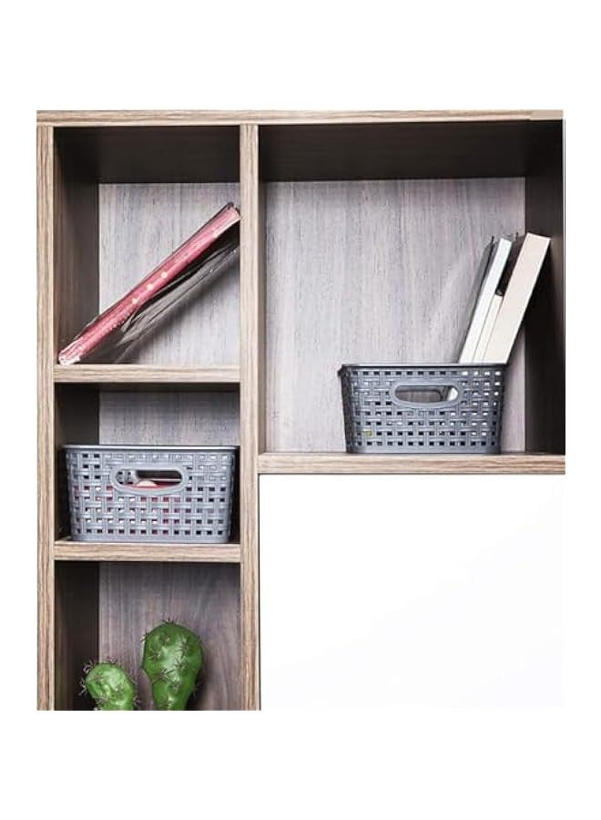 TRASSLE Plastic Storage Baskets Set of 6 Durable Small Pantry Organizer Bins Stackable Basket Household Organizers for Kitchen, Shelves, Countertops, Desktops, Cabinets, Bedrooms and Bathrooms - Image 3