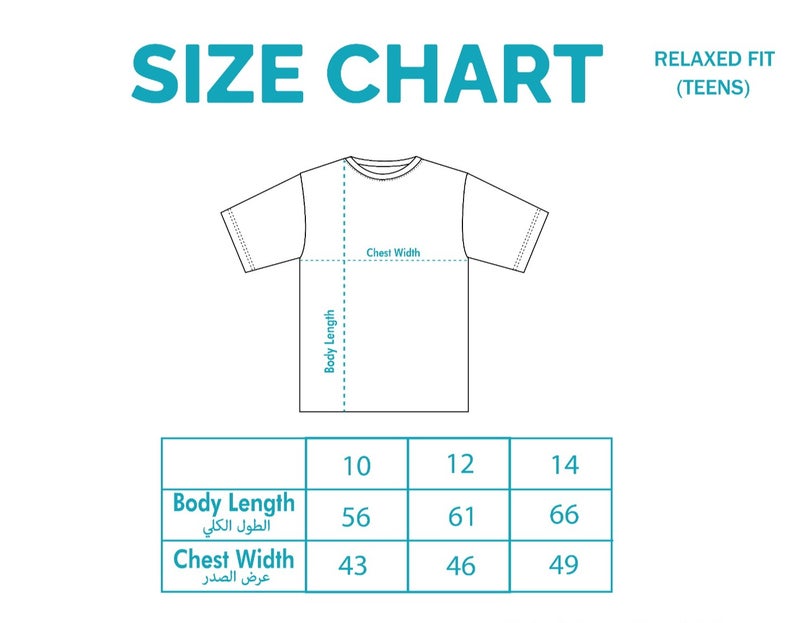 Onda Portrait Relaxed Fit Casual Cotton T-Shirt for Teens - Light  Blue - Image 3