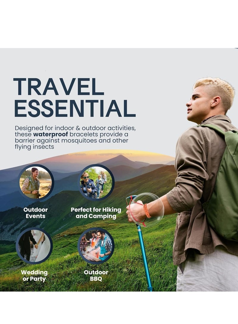 Pestects Mosquito Repellent Bracelet 12 Pack Adjustable Leather Deet-Free Natural Insect Bands for Adults & Kids, 300 Hour Protection - Image 4