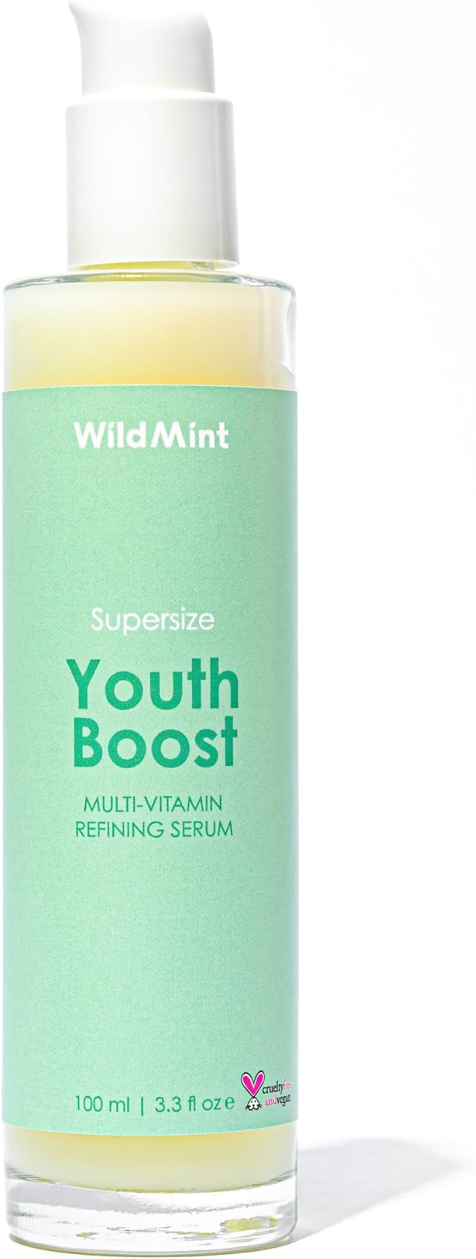 WildMint Youth Boost Natural Face Serum Hydrating AntiAging Serum for Sensitive Dry Mature Menopause Skin Hyaluronic Acid Vitamin C UK Made Vegan CrueltyFree Skincare 30ml - Image 1