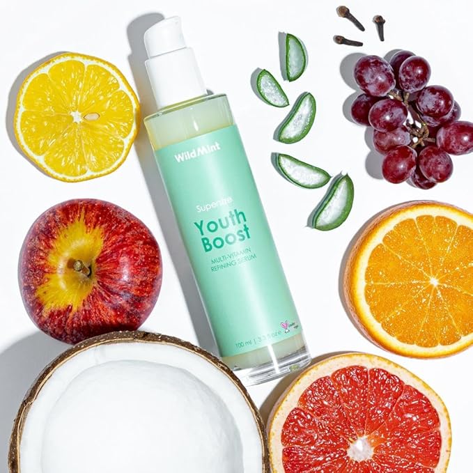 WildMint Youth Boost Natural Face Serum Hydrating AntiAging Serum for Sensitive Dry Mature Menopause Skin Hyaluronic Acid Vitamin C UK Made Vegan CrueltyFree Skincare 30ml - Image 5