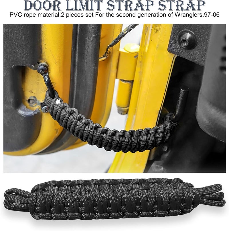 dawfall 2 PCS Car Door Limiting Straps - Black - Image 4