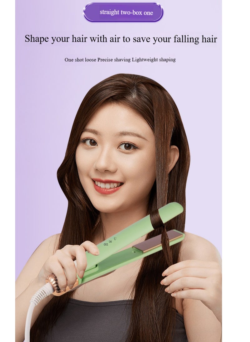 Professional Straighteners For Hair Salon Ceramic Tourmaline Vapor Steam Flat Curler 2 In 1 Straightening Curling,Reduce frizz, dryness and split ends - Image 4