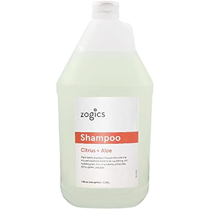 ZOGICS SHAMPOO, CITRUS + ALOE SCENTED SHAMPOO (1 GALLON REFILL) - Image 1