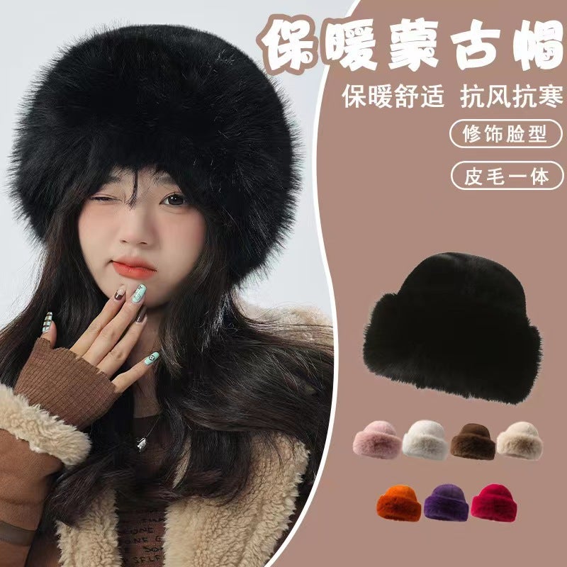 Mongolian Velvet Fisherman Hat – Warm Dome Design for Children - Image 3