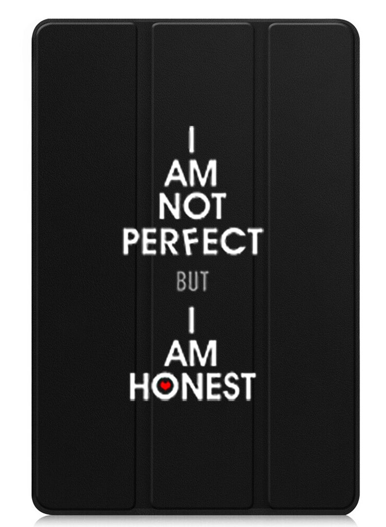 Theodor Protective Flip Case For Apple iPad Air 13 (2024) With Trifold Stand Auto Wake Sleep Shockproof Cover i am not perfect but i am honest - Image 1