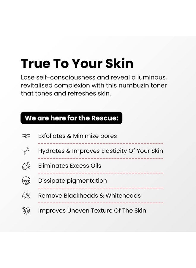 THE TRUE THERAPY Retexturize 10% Glycolic Acid Toner, Face Toner For Glowing Skin, Pore Tightening Toner For Men & Women, All Skin Types, Numbuzin Toner With Witch Hazel (110 Ml), Pack Of 1  - Image 4