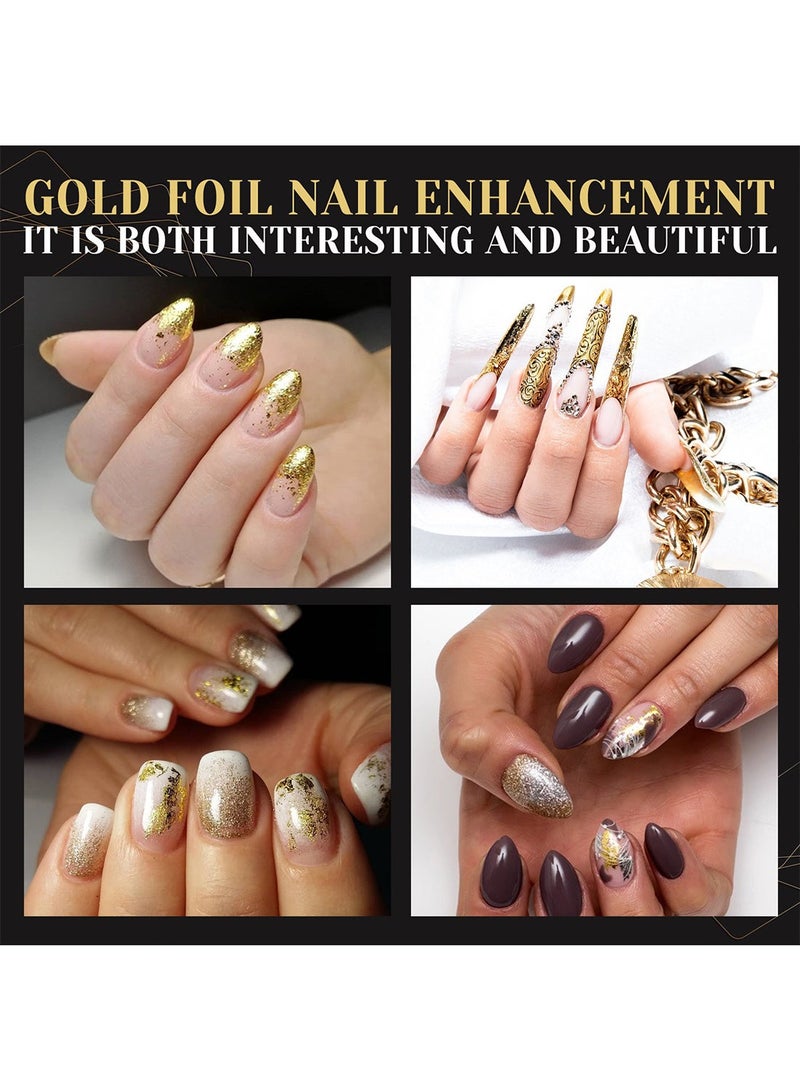 EELHOE Gold Flakes, Multifunctional Gold Leaf Flakes for Resin, Gold Leaf for Nail Art, Furniture Decoration, Handicrafts, Cosmetics, Glue Dropping and Painting 10Pcs - Image 4