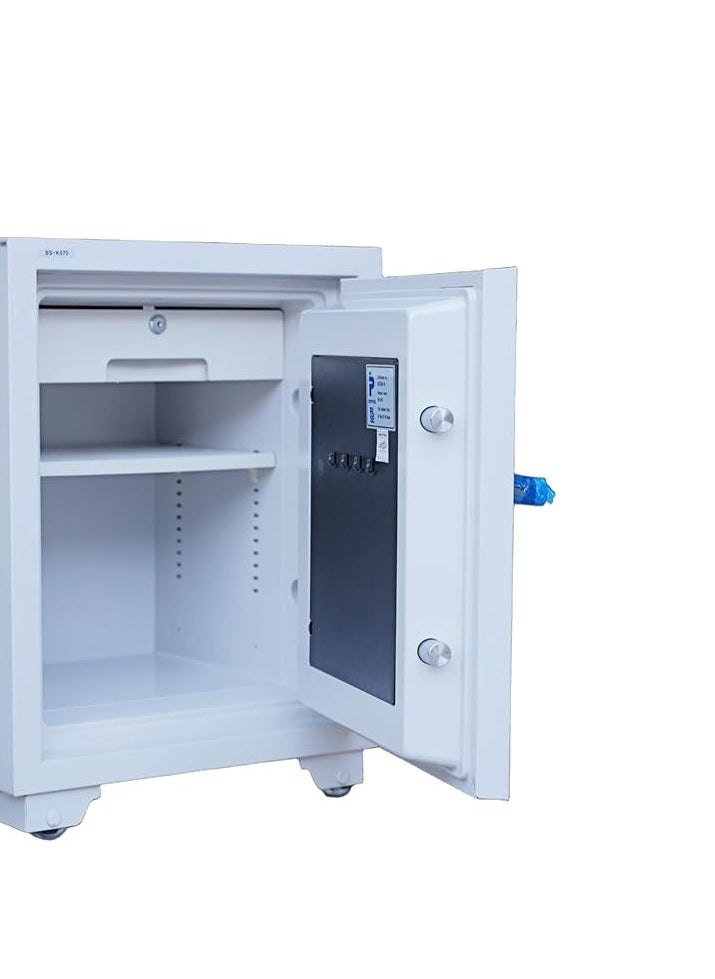 Protector Protector Fireproof Safe, 105 kg, Double Lock, Adjustable Shelf, Inner Drawer, 67H x 50W x 47D cm  - Image 2