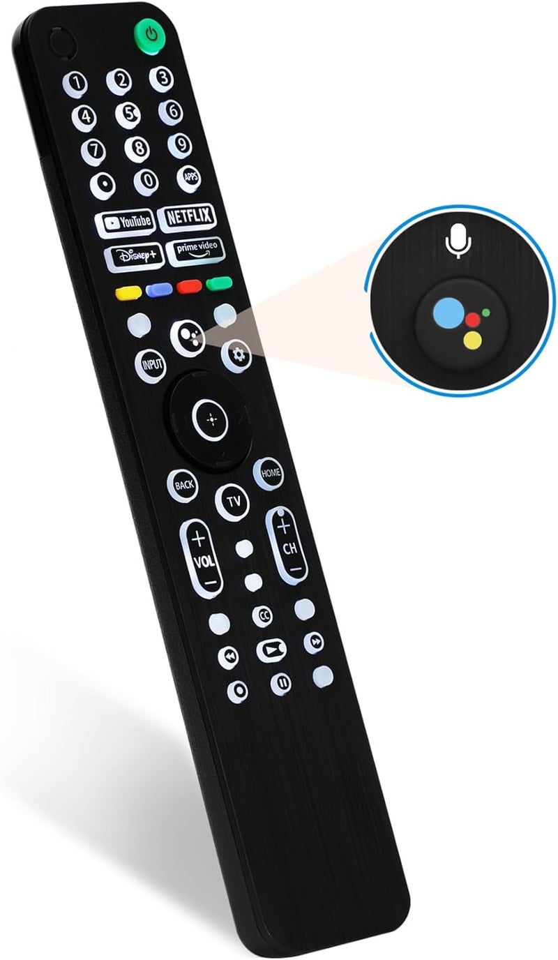 Feikeer Repalcement for Sony TV Remote, Backlit Voice Remote for All 2019-2025 Sony Remote for Bravia Smart TV, RMF-TX520U Remote Control for Smart TV XR/XBR/KD/K Series Google TVs, 1 Year Full Warranty - Image 1