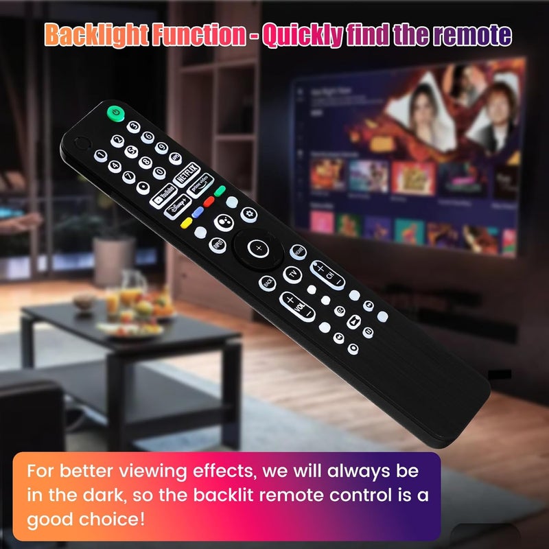 Feikeer Repalcement for Sony TV Remote, Backlit Voice Remote for All 2019-2025 Sony Remote for Bravia Smart TV, RMF-TX520U Remote Control for Smart TV XR/XBR/KD/K Series Google TVs, 1 Year Full Warranty - Image 5