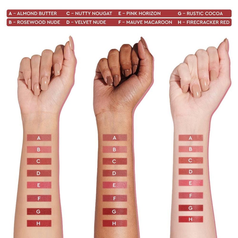 Kiro Slickstick Luxe Matte Lipstick Pink Horizon 24g HighPigment Velvet Matte Finish Hydrating LongLasting Infused with Peptides Hyaluronic Spheres 12 Nude Pink Brown Red Shades - Image 4