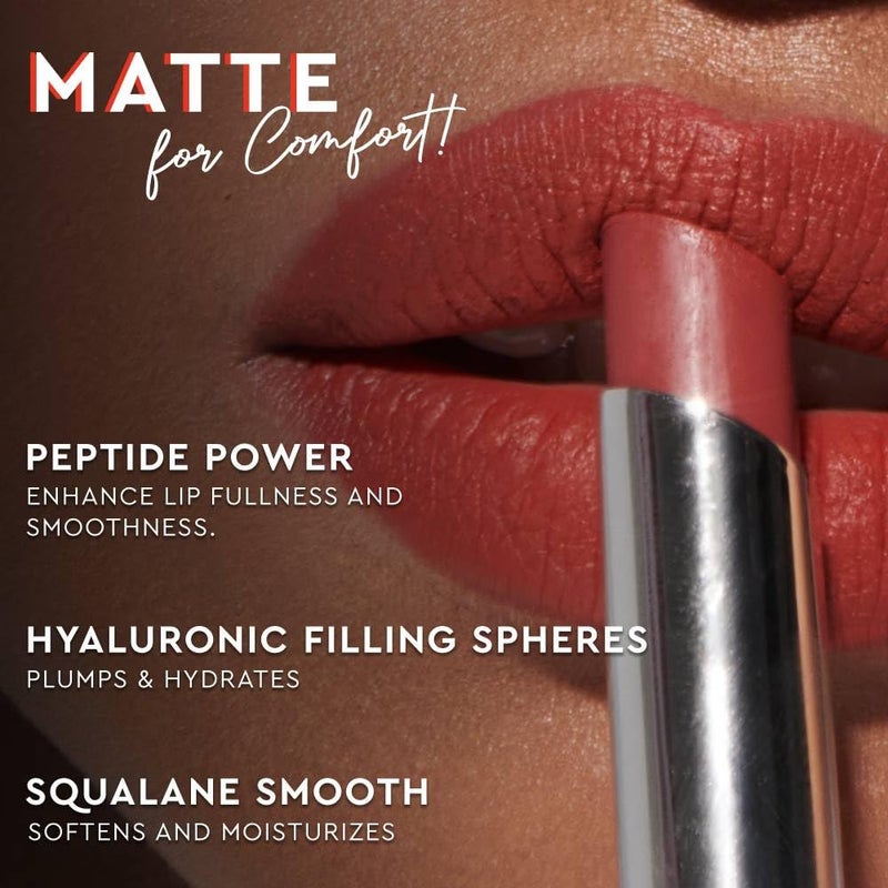 Kiro Slickstick Luxe Matte Lipstick Pink Horizon 24g HighPigment Velvet Matte Finish Hydrating LongLasting Infused with Peptides Hyaluronic Spheres 12 Nude Pink Brown Red Shades - Image 5