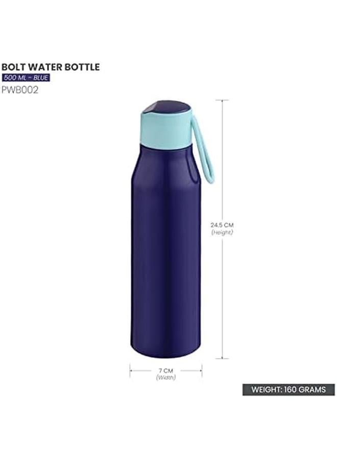 SELVEL Bolt Plastic Water Bottle Blue Pwb002 500Ml - Image 4