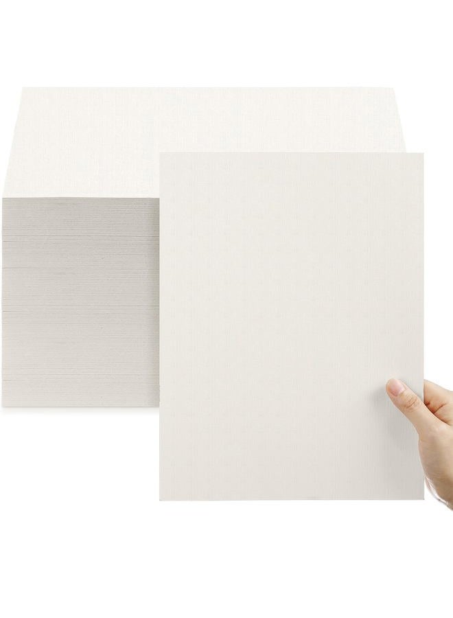 Geosar 200 Sheets Linen Cardstock Paper 8.5 x 11 Invitation Card Stock Paper Heavy Weight 92lb 250GSM Cardstock Printer Paper for Printer Index Cards Cover Postcards Blank Flash Note Greeting (Cream) - Image 1