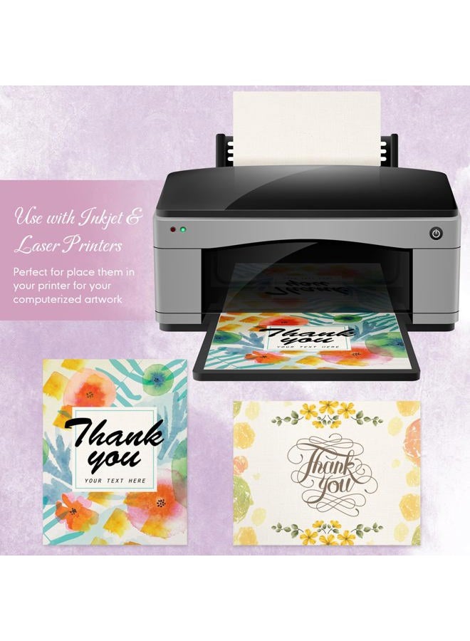 Geosar 200 Sheets Linen Cardstock Paper 8.5 x 11 Invitation Card Stock Paper Heavy Weight 92lb 250GSM Cardstock Printer Paper for Printer Index Cards Cover Postcards Blank Flash Note Greeting (Cream) - Image 3