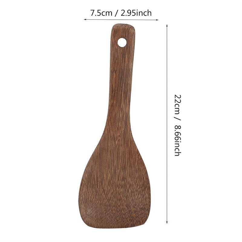 Wooden Spatula for Cooking Food Grade Kitchen Tool Semicircle Shape Professional Use - Image 3