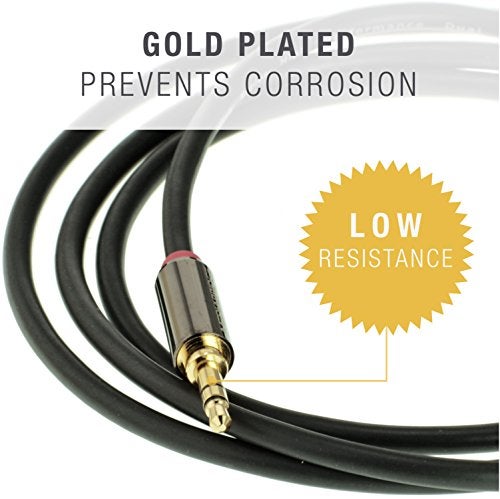 Mediabridge 3.5mm Male Aux Cable (4 Feet) for Headphones, Speakers, Car Stereos and More - Image 4