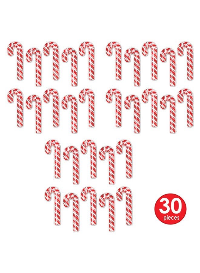 Beistle Mini Candy Cane Cutouts 7.5" (Red/White), Pack of 30 - Image 2