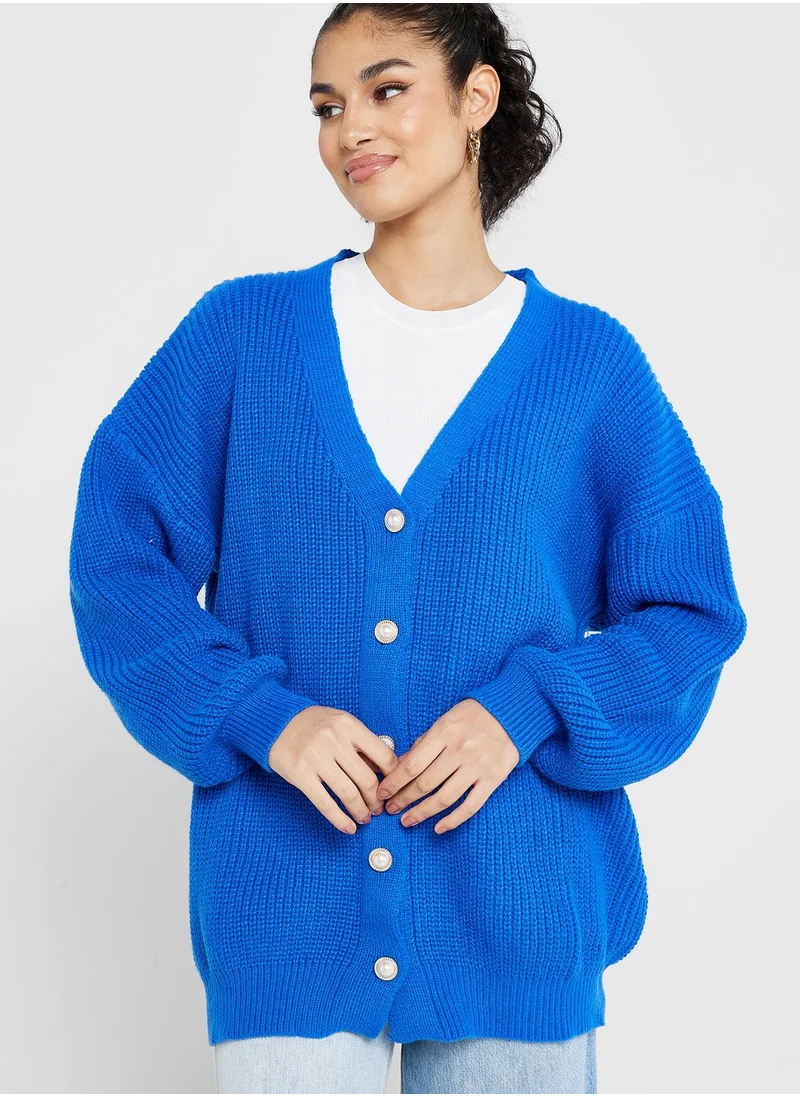 ELLA Classic Cardigan With Button Detail