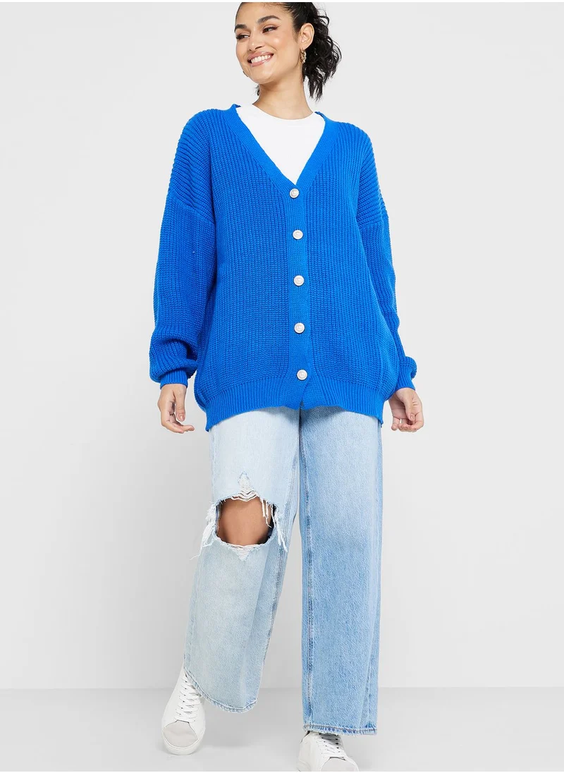 ELLA Classic Cardigan With Button Detail