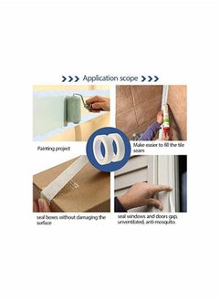KASTWAVE White Masking Tape 3 Pack, General Purpose Beige Painter's Tape 0.7inch x 164ft(50m), 492ft(150m)  - Image 4