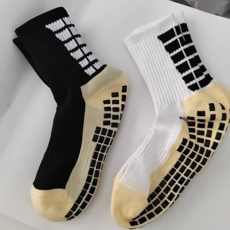 Non-Slip Grip Socks for Men - Anti-Slip Silicone Football Soccer Socks Mid-Calf, Cushioned Shock Absorption Moisture Wicking Breathable Sports  Socks - Image 2