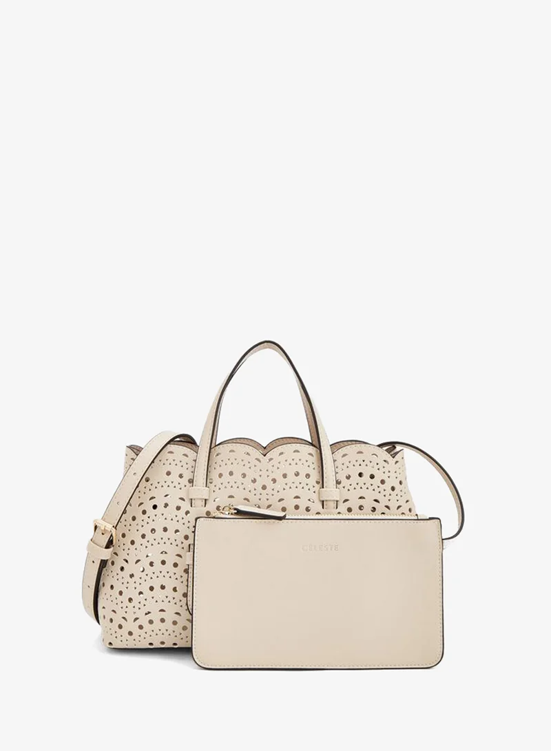 Laser Cut Tote Bag With Pouch