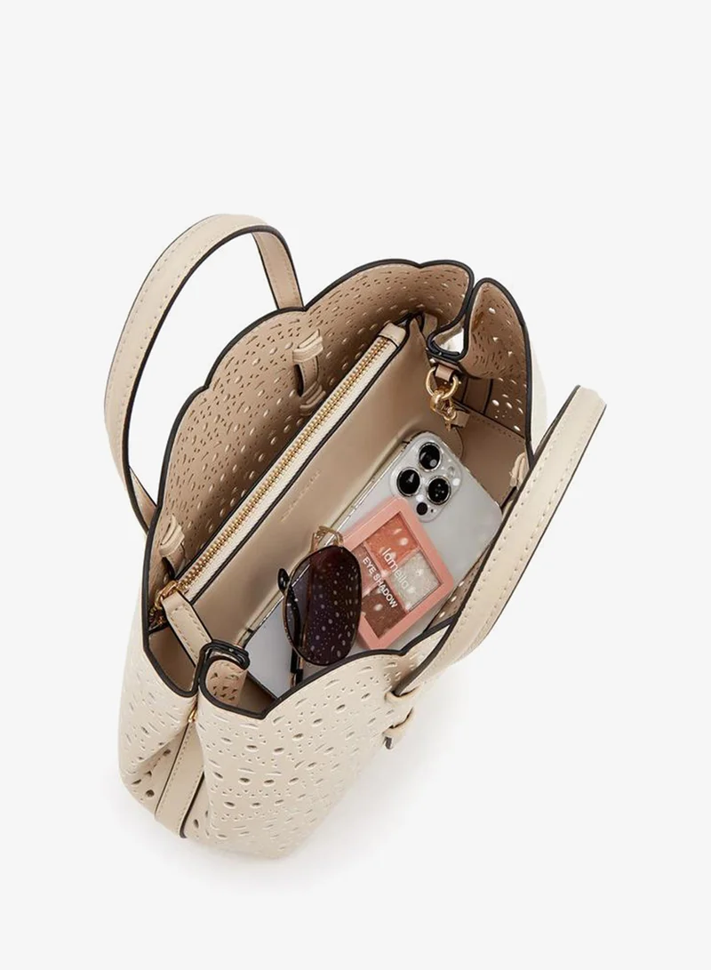 Celeste IVORY Laser Cut Tote Bag With Pouch for Women | Best Price UAE