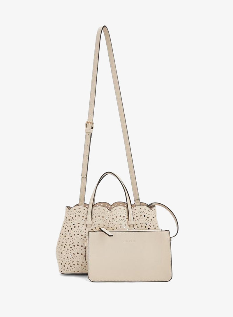Celeste Laser Cut Tote Bag With Pouch - Image 2