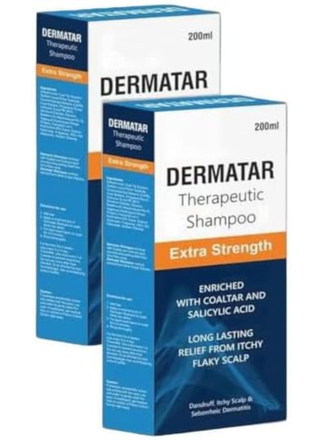 Dermatar Therapeutic Hair Shampoo Pack of 2 (200ml x 2) – Coal Tar & Salicylic Acid Scalp Treatment for Stubborn Dandruff, Itchy Scalp, and Flaking Relief - Image 5