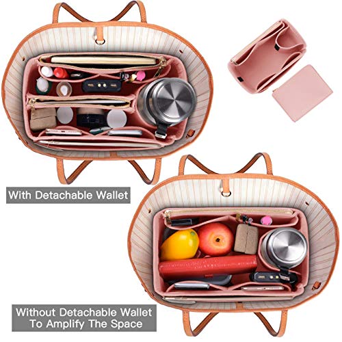ETTP Purse Organizer, Felt Bag Organizer Insert For Speedy, Neverfull, Tote, Handbag, 8 Colors 5 Sizes (Medium, Brush Pink) - Image 5