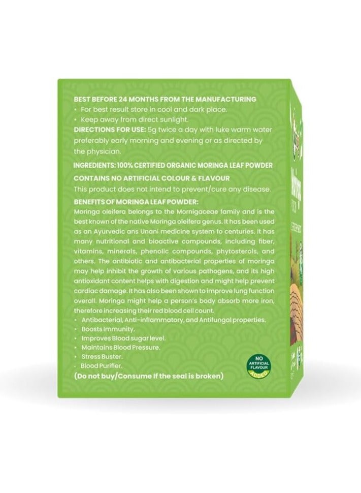 nutriorg Nutriorg Organic Premium Moringa Leaves Powder | Moringa Oleifera | (100 Gm) | Great in Drinks and Smoothies | Supports Weight Loss - Image 3
