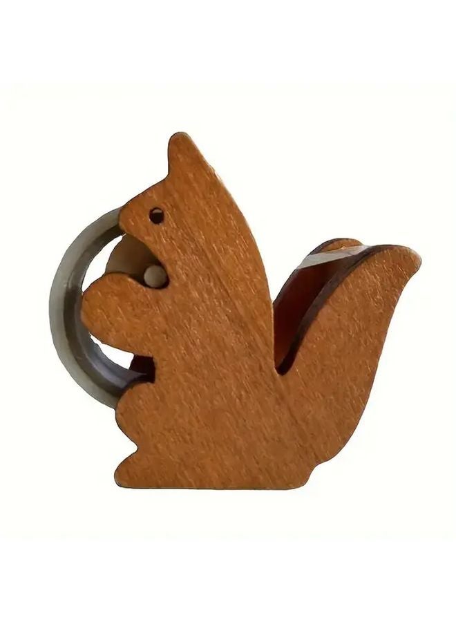 1 Piece Wooden Craft Tape Base With Squirrel Iron Teeth For Woodworking - Image 1
