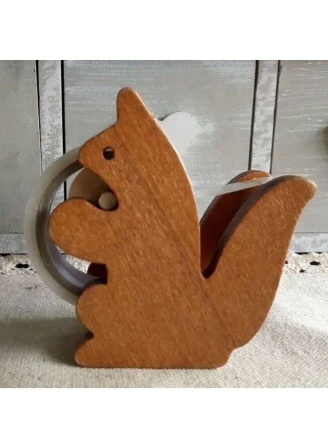 1 Piece Wooden Craft Tape Base With Squirrel Iron Teeth For Woodworking - Image 4