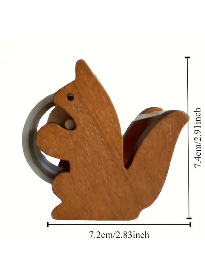 1 Piece Wooden Craft Tape Base With Squirrel Iron Teeth For Woodworking - Image 3