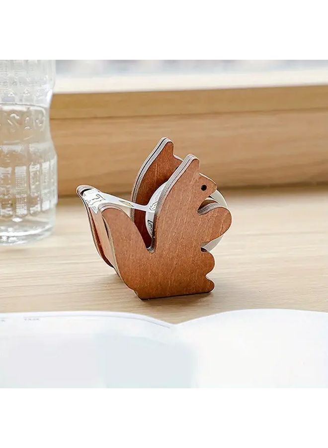 1 Piece Wooden Craft Tape Base With Squirrel Iron Teeth For Woodworking - Image 5