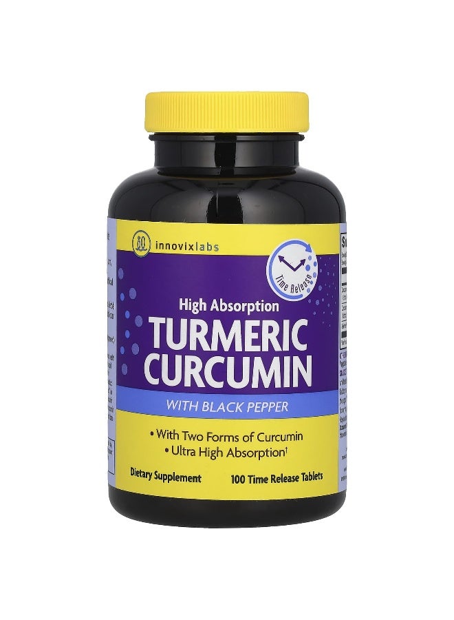 InnovixLabs InnovixLabs, Turmeric Curcumin, High Absorption , 100 Time Release Tablets - Image 1