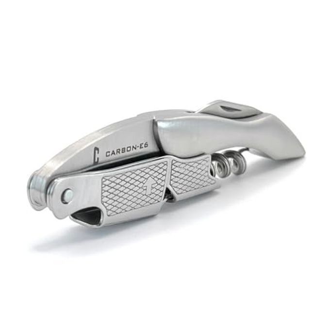 CARBON-E6 Professional Waiter's Corkscrew Wine Bottle Opener (The ultimate wine key for bartenders, servers, sommeliers, connoisseurs, enologists, and all wine enthusiasts) - Image 1