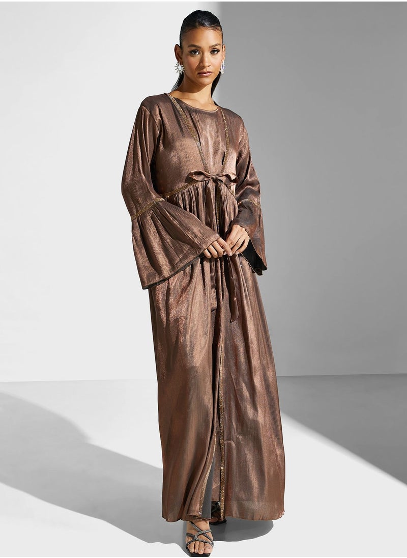hayas closet - Lace Detail Abaya - Image 1
