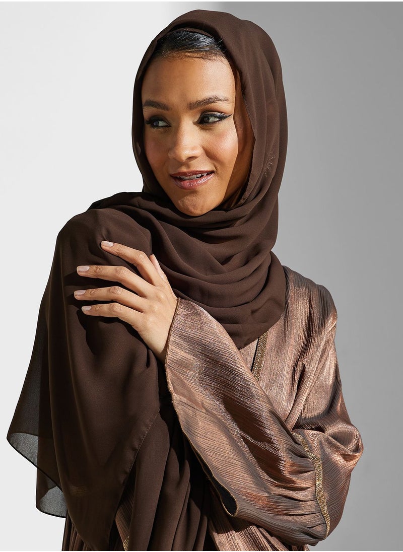 hayas closet - Lace Detail Abaya - Image 1