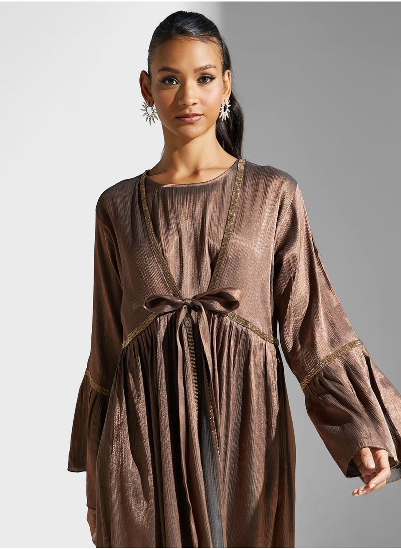 hayas closet - Lace Detail Abaya - Image 1