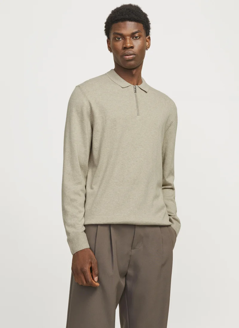 Knitted Half Zip Up Sweater