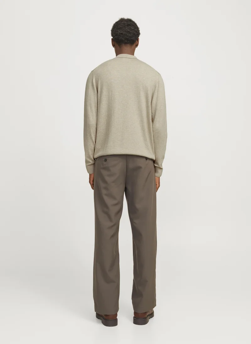 JACK & JONES  Knitted Half Zip Up Sweater for Men | Best Price UAE