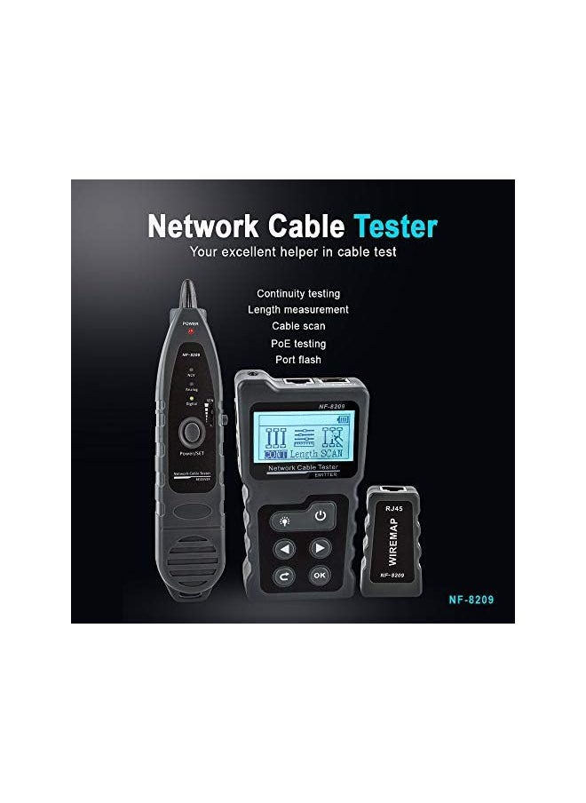 Generic Multi-functional LCD Network Cable Tester Wire PoE Checker Inline PoE Voltage and Current Tester with Cable Tester with Illuminate Function  - Image 2
