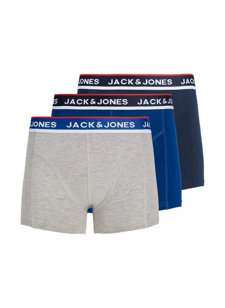 JACK & JONES 3 Pack Logo Band Trunks