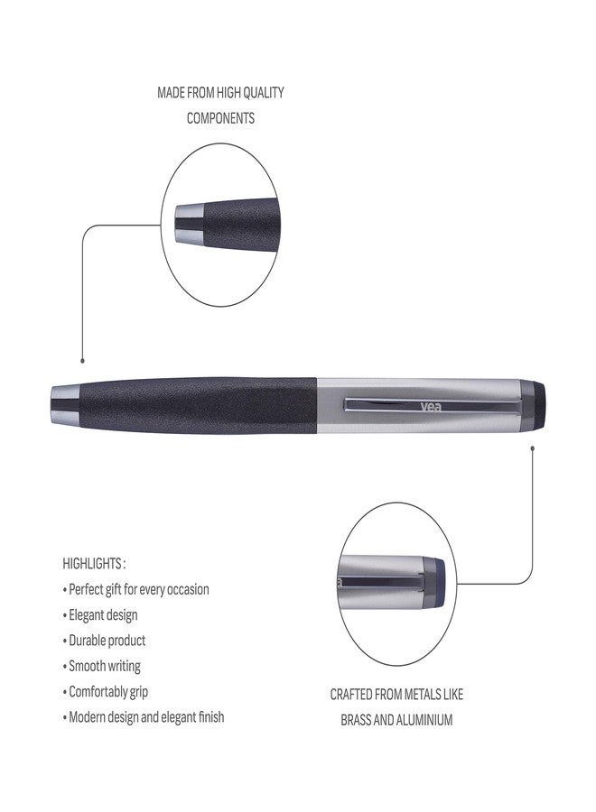 VEA CDR Half Sartin Nickle Brown Rollerball Pen, medium (VEAPEN18) - Image 2