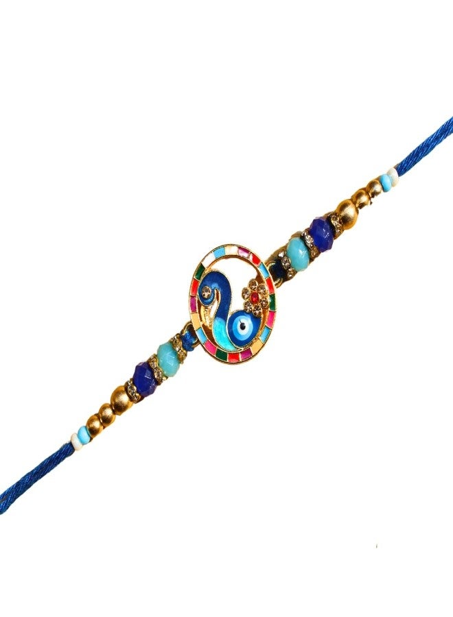 BANDHAN Evil Eye Peacock Designer Rakhi for Bro | raksha rakhi, new latest rakhi design - Image 1